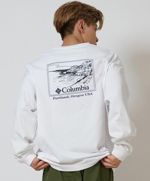 Columbia(コロンビア)の「【ムラサキスポーツ別注】columbia/コロンビア バックプリント ロンT PG2118(Tシャツ/カットソー・メンズ・グレイッシュベージュ/ブラック/グリーン/ホワイト・XL/L/M)」の6枚目の写真