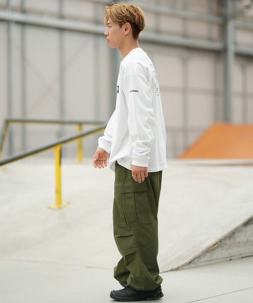 Columbia(コロンビア)の「【ムラサキスポーツ別注】columbia/コロンビア バックプリント ロンT PG2118(Tシャツ/カットソー・メンズ・グレイッシュベージュ/ブラック/グリーン/ホワイト・XL/L/M)」の9枚目の写真