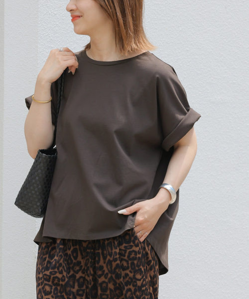 JOURNAL STANDARD relume(ジャーナルスタンダード レリューム)の「《追加3》オーガニックコットン汗染み防止2WAY TEE(Tシャツ/カットソー・レディース・ブラック系その他/ライトグレー/ホワイト/グレー・FREE)」の3枚目の写真
