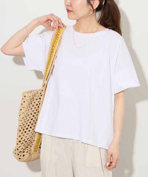 JOURNAL STANDARD relume(ジャーナルスタンダード レリューム)の「《追加3》オーガニックコットン汗染み防止2WAY TEE(Tシャツ/カットソー・レディース・ブラック系その他/ライトグレー/ホワイト/グレー・FREE)」の16枚目の写真