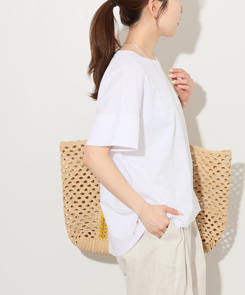 JOURNAL STANDARD relume(ジャーナルスタンダード レリューム)の「《追加3》オーガニックコットン汗染み防止2WAY TEE(Tシャツ/カットソー・レディース・ブラック系その他/ライトグレー/ホワイト/グレー・FREE)」の17枚目の写真