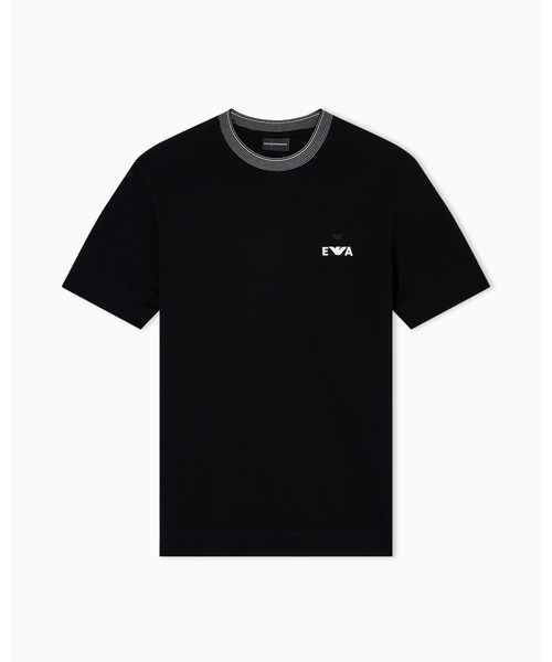 EMPORIO ARMANI(エンポリオアルマーニ)の「【エンポリオ アルマーニ】ASV Tシャツ ピケ スーパーレリーフEA刺繍(Tシャツ/カットソー・メンズ・ブラック・MEDIUM/SMALL/X-LARGE/X-SMALL/XX-LARGE)」の2枚目の写真