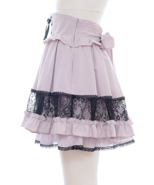 Secret Honey（シークレットハニー）の「透かしレース切替スカート（スカート・レディース・ブラック/ラベンダー・MEDIUM）」の10枚目の写真