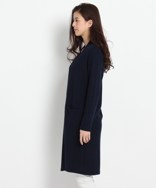 SHOO・LA・RUE（シューラルー）の「Wフェイスロングカーディガン（カーディガン/ボレロ・レディース・ブラック/グレー/ブルー/グリーン/ベージュ/ホワイト・03/02）」の10枚目の写真