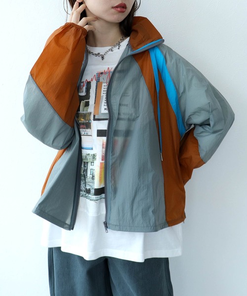 Cepica(セピカ)の「シアーナイロン配色ブルゾン(ブルゾン・レディース・グレー・FREE)」の20枚目の写真