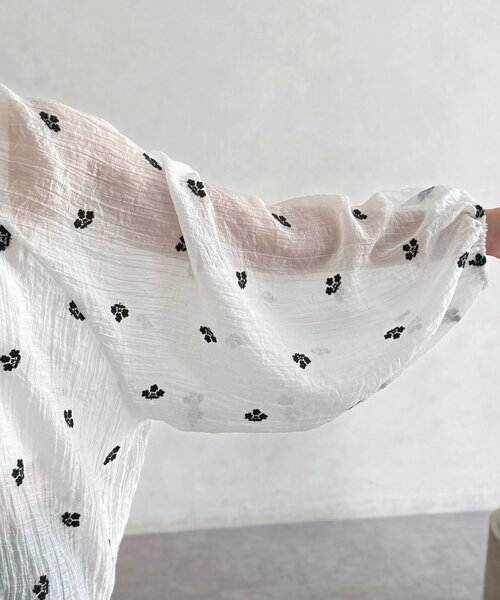 CPCM（シーピーシーエム）の「【前後2WAY】刺繍ワッシャー前リボンブラウス（シャツ/ブラウス・レディース・オフホワイト/ブラウン/ブラック/アイボリー・FREE）」の10枚目の写真