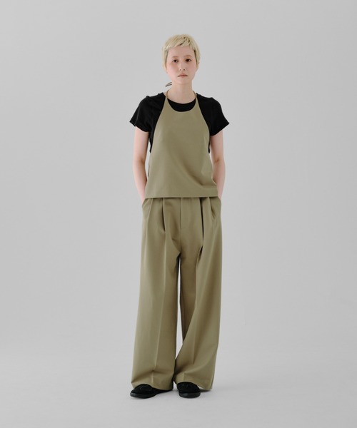 lit(リット)の「Double Tuck Straight Pants(スラックス・レディース・チャコールグレー/ブラック/ベージュ・38/36)」の7枚目の写真