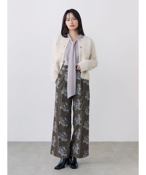 TONAL（トーナル）の「アンゴラ金釦ニットジャケット（カーディガン/ボレロ・レディース・ネイビー/キャメル/アイボリー/グレー・MEDIUM）」の12枚目の写真