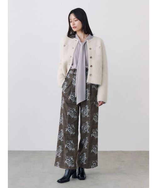 TONAL（トーナル）の「アンゴラ金釦ニットジャケット（カーディガン/ボレロ・レディース・ネイビー/キャメル/アイボリー/グレー・MEDIUM）」の13枚目の写真