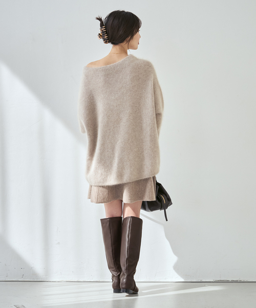 REMME(レメ)の「REMME/レメ ポインテッドトゥロングブーツ(ブーツ・レディース・ブラウン・24.5cm/24cm/23.5cm/23cm)」の4枚目の写真
