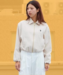 U.S. POLO ASSN./ユーエスポロアッスン クロップドブルゾン ワンポイント刺繍ロゴ 短丈 ショート丈 レディース 2026年秋冬 秋服 冬服