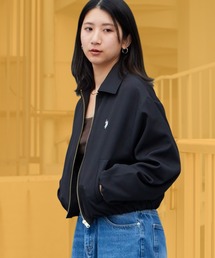 U.S. POLO ASSN./ユーエスポロアッスン クロップドブルゾン ワンポイント刺繍ロゴ 短丈 ショート丈 レディース 2026年秋冬 秋服 冬服
