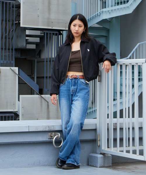 U.S. POLO ASSN.(ユーエスポロアッスン)の「U.S. POLO ASSN./ユーエスポロアッスン クロップドブルゾン ワンポイント刺繍ロゴ 短丈 ショート丈 レディース 2026年秋冬 秋服 冬服(ブルゾン・レディース・ブラック/ベージュ/ブラウン・M/L)」の17枚目の写真