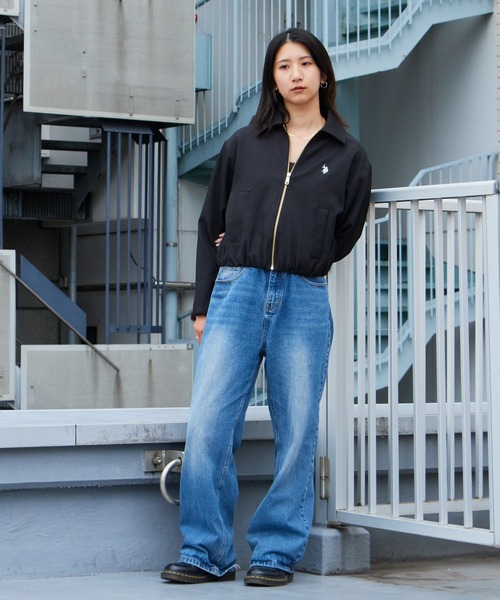 U.S. POLO ASSN.(ユーエスポロアッスン)の「U.S. POLO ASSN./ユーエスポロアッスン クロップドブルゾン ワンポイント刺繍ロゴ 短丈 ショート丈 レディース 2026年秋冬 秋服 冬服(ブルゾン・レディース・ブラック/ベージュ/ブラウン・M/L)」の18枚目の写真