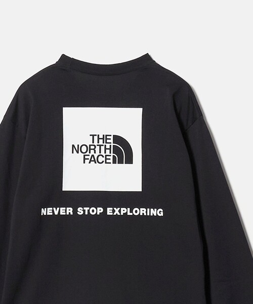 THE NORTH FACE(ザノースフェイス)の「<THE NORTH FACE>ロングスリーブ バックスクエア ロゴ ティー(Tシャツ/カットソー・メンズ・ブラック/ホワイト/ライトグレー・XXL/XL/L/M)」の2枚目の写真
