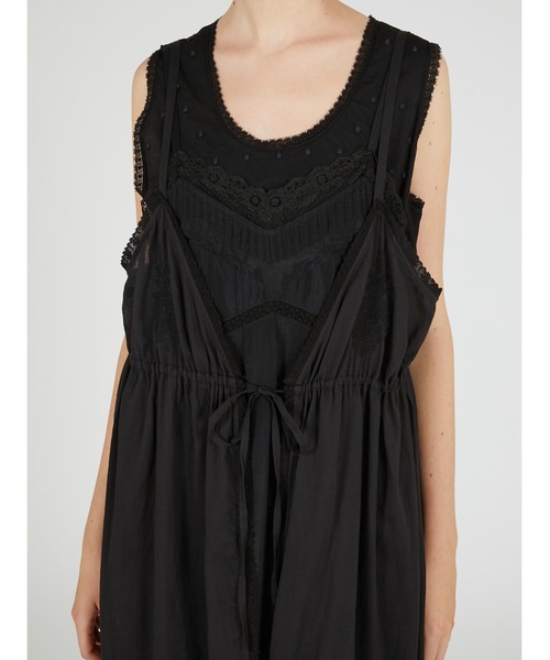 crinkle crinkle crinkle(クリンクルクリンクルクリンクル)の「【crinkle crinkle crinkle】dot cami layer onepiece/ドットキャミレイヤーワンピース(ワンピース・レディース・ブラック/ホワイト・FREE)」の18枚目の写真