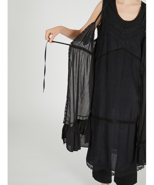 crinkle crinkle crinkle(クリンクルクリンクルクリンクル)の「【crinkle crinkle crinkle】dot cami layer onepiece/ドットキャミレイヤーワンピース(ワンピース・レディース・ブラック/ホワイト・FREE)」の21枚目の写真