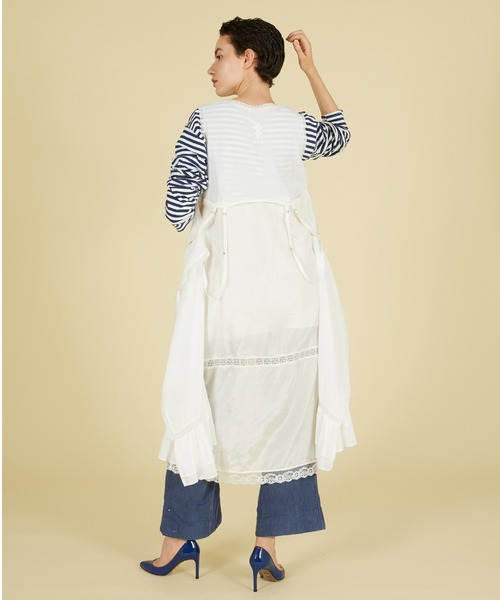 crinkle crinkle crinkle(クリンクルクリンクルクリンクル)の「【crinkle crinkle crinkle】dot cami layer onepiece/ドットキャミレイヤーワンピース(ワンピース・レディース・ブラック/ホワイト・FREE)」の10枚目の写真