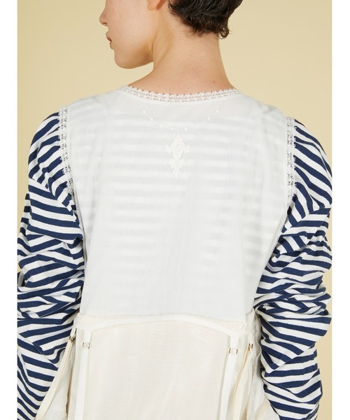 crinkle crinkle crinkle(クリンクルクリンクルクリンクル)の「【crinkle crinkle crinkle】dot cami layer onepiece/ドットキャミレイヤーワンピース(ワンピース・レディース・ブラック/ホワイト・FREE)」の11枚目の写真