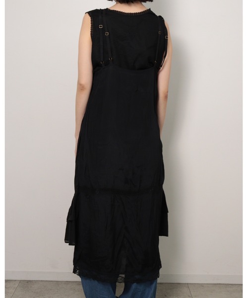 crinkle crinkle crinkle(クリンクルクリンクルクリンクル)の「【crinkle crinkle crinkle】dot cami layer onepiece/ドットキャミレイヤーワンピース(ワンピース・レディース・ブラック/ホワイト・FREE)」の14枚目の写真
