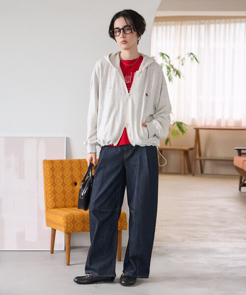 FREAK'S STORE(フリークスストア)の「FRUIT OF THE LOOM × FREAK'S STORE/フルーツオブザルーム 別注 ジップパーカー/ジップアップフーディー(パーカー・レディース・グリーン/ナチュラル/ブラウン・フリ-)」の10枚目の写真
