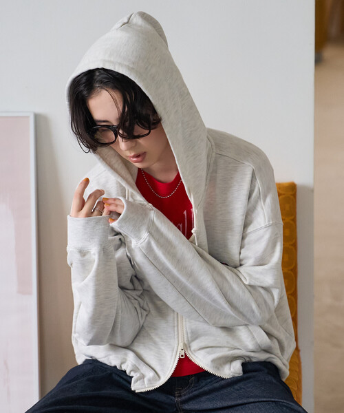 FREAK'S STORE(フリークスストア)の「FRUIT OF THE LOOM × FREAK'S STORE/フルーツオブザルーム 別注 ジップパーカー/ジップアップフーディー(パーカー・レディース・グリーン/ナチュラル/ブラウン・フリ-)」の16枚目の写真