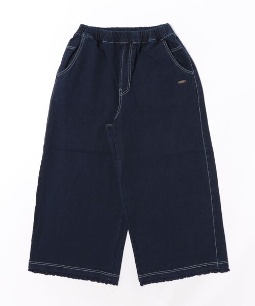 SUPER HAKKA(スーパーハッカ)の「インレイデニム裾レースストレートパンツ(デニムパンツ・レディース・ネイビー・M)」の1枚目の写真