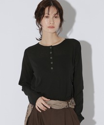LAKOLE | スラブヘンリーネック長袖 / 1064367(Tシャツ/カットソー)