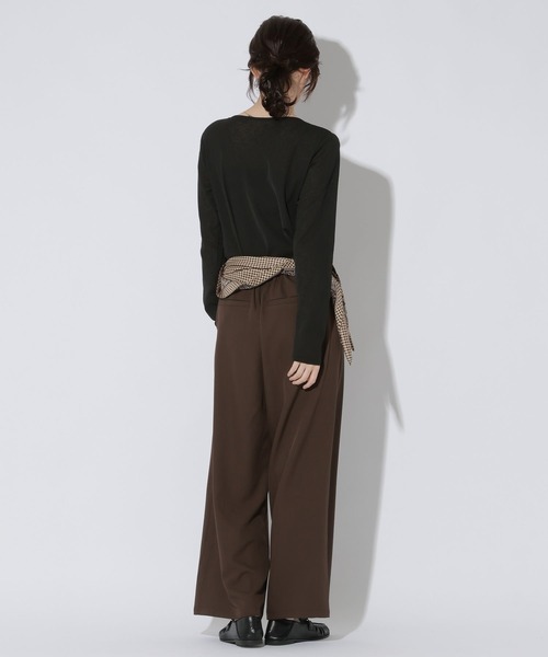 LAKOLE(ラコレ)の「スラブヘンリーネック長袖 / 1064367(Tシャツ/カットソー・レディース・パープル/アイボリー/ブラック/ブラウン・FREE)」の7枚目の写真