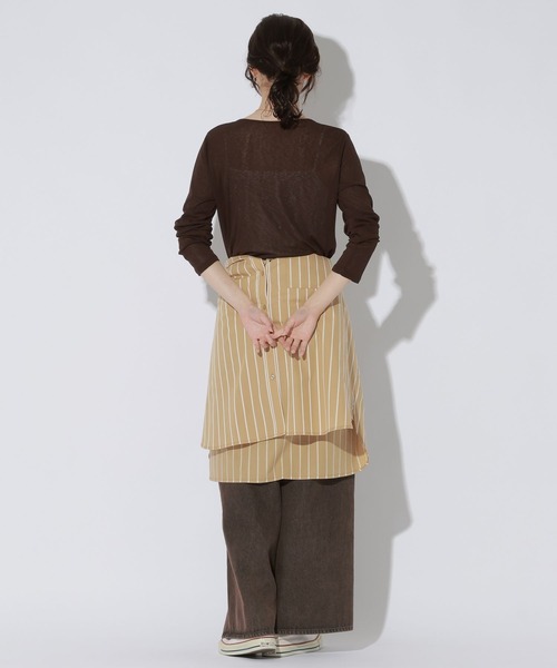 LAKOLE(ラコレ)の「スラブヘンリーネック長袖 / 1064367(Tシャツ/カットソー・レディース・パープル/アイボリー/ブラック/ブラウン・FREE)」の12枚目の写真