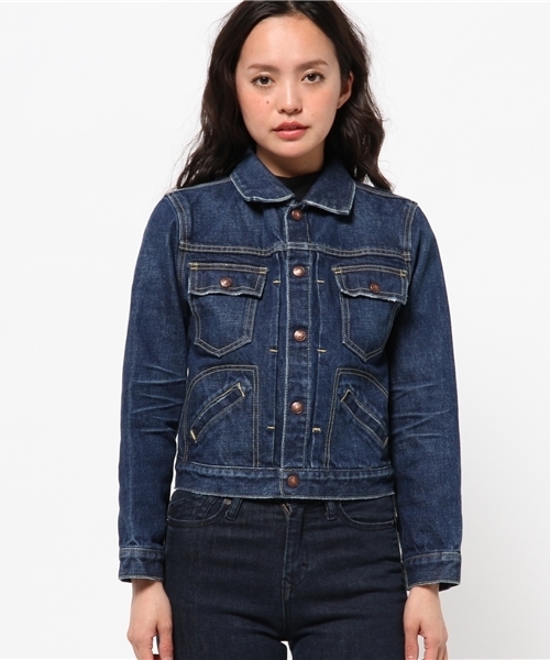 SLY（スライ）の「WILSON DENIM JK-A（デニムジャケット・レディース・ブルー・1/2）」の2枚目の写真
