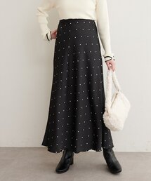 ドット柄リバーシブルスカート