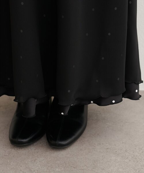 natural couture(ナチュラルクチュール)の「ドット柄リバーシブルスカート(スカート・レディース・ライトベージュ/ブラック/アイボリー・FREE)」の11枚目の写真