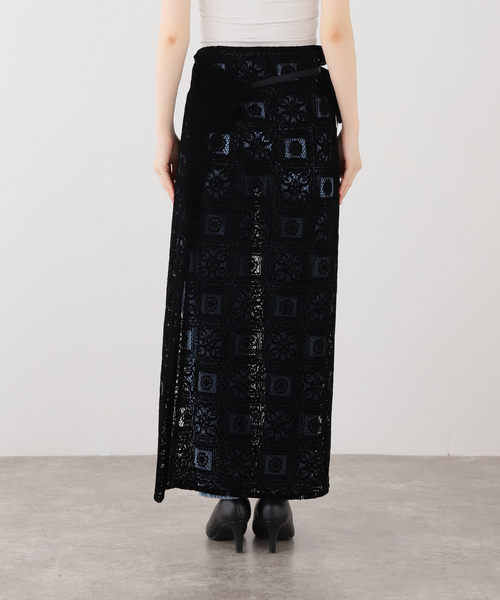 JOURNAL STANDARD(ジャーナルスタンダード)の「LACE APRON(スカート・レディース・ブラック/ホワイト×ホワイト・FREE)」の10枚目の写真