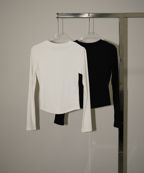 chuclla(チュクラ)の「レイヤードライク ロングスリーブトップス chw26a101(Tシャツ/カットソー・レディース・ブラック/ホワイト・FREE)」の18枚目の写真