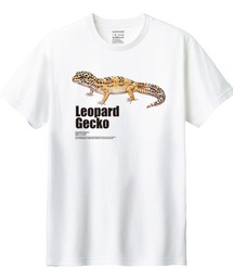 Moftique（モフティック） 半袖Tシャツ ヒョウモントカゲモドキ ヤモリ 爬虫類 ペット アニマル プリント Tシャツ 半袖 トップス カットソー レディース 夏