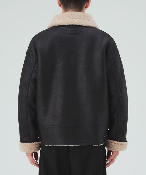 BEAMS HEART(ビームスハート)の「フェイクムートン B3 ブルゾン(ブルゾン・メンズ・ブラック/ブラウン・MEDIUM/SMALL/LARGE)」の9枚目の写真