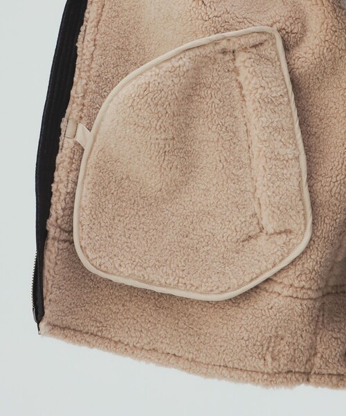 BEAMS HEART(ビームスハート)の「フェイクムートン B3 ブルゾン(ブルゾン・メンズ・ブラック/ブラウン・MEDIUM/SMALL/LARGE)」の16枚目の写真