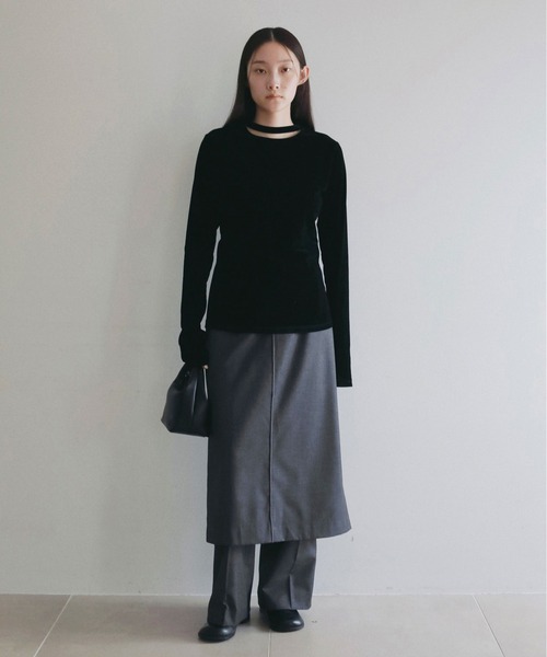 anuke(アンヌーク)の「Wool Layered Pants(その他パンツ・レディース・ブラック/チャコールグレー・36inch/38inch)」の6枚目の写真