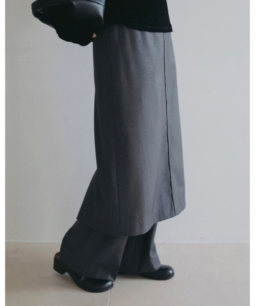 anuke(アンヌーク)の「Wool Layered Pants(その他パンツ・レディース・ブラック/チャコールグレー・36inch/38inch)」の7枚目の写真