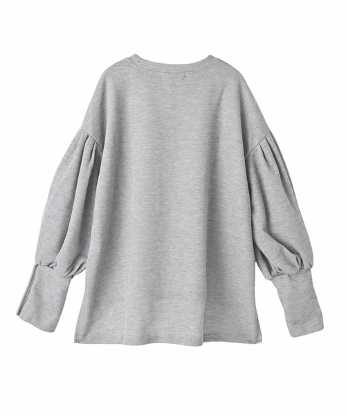 STYLE DELI(スタイルデリ)の「【DELI by】抜け感ランタンスリーブプルオーバートップス(Tシャツ/カットソー・レディース・ブラック/グレー・M)」の13枚目の写真