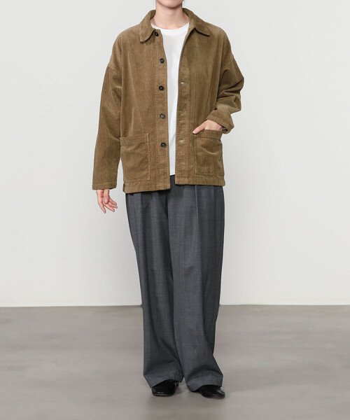 VETRA(ベトラ)の「VETRA | 〈別注〉コーデュロイ カバーオールジャケット WOMEN(カバーオール・レディース・レッド系その他/ネイビー/ブラウン系その他・38)」の18枚目の写真