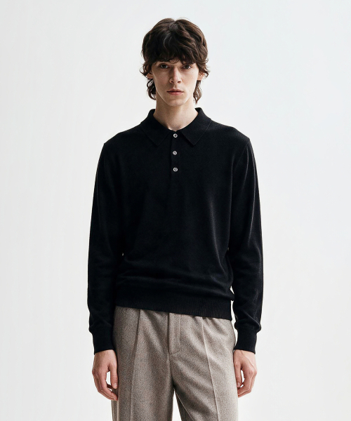 J'RIUM(ジェイリウム)の「カシミヤブレンド ESSENTIALS ポロネックニット ブラック(ニット/セーター・メンズ・その他・SMALL/MEDIUM/LARGE/X-LARGE)」の1枚目の写真