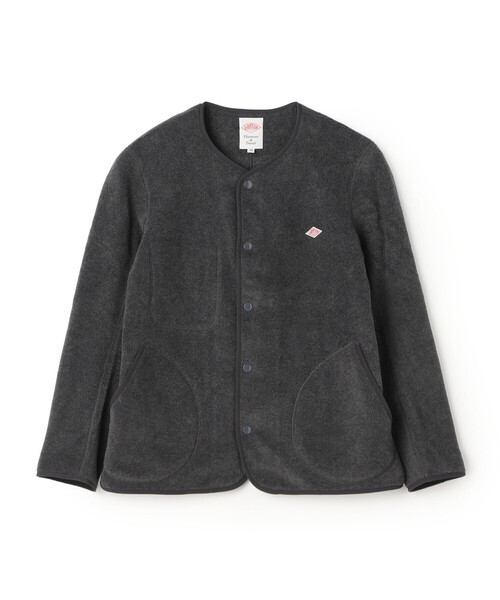 DANTON（ダントン）の「Men's Fleece Collarless Jacket（カーディガン/ボレロ・メンズ・ダークグレー/チャコール/ブラック/ブラウン/ブルー系その他5/クリーム・38/42/40/44）」の3枚目の写真