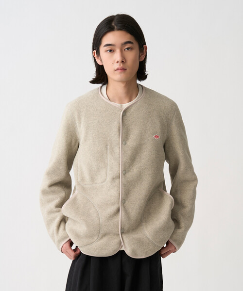 DANTON（ダントン）の「Men's Fleece Collarless Jacket（カーディガン/ボレロ・メンズ・ダークグレー/チャコール/ブラック/ブラウン/ブルー系その他5/クリーム・38/42/40/44）」の7枚目の写真