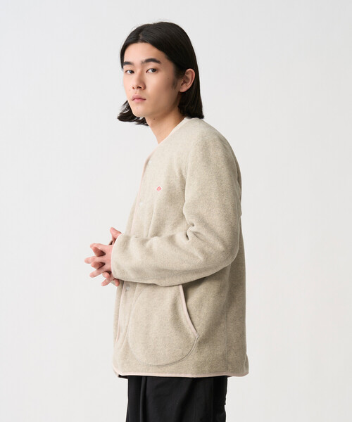 DANTON（ダントン）の「Men's Fleece Collarless Jacket（カーディガン/ボレロ・メンズ・ダークグレー/チャコール/ブラック/ブラウン/ブルー系その他5/クリーム・38/42/40/44）」の9枚目の写真