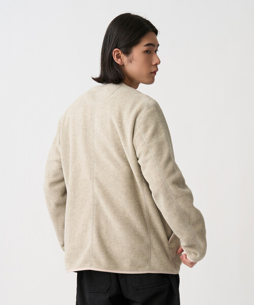 DANTON（ダントン）の「Men's Fleece Collarless Jacket（カーディガン/ボレロ・メンズ・ダークグレー/チャコール/ブラック/ブラウン/ブルー系その他5/クリーム・38/42/40/44）」の10枚目の写真