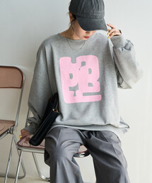 限定展開 SPRYBOX フロッキー ロゴ 裏毛 スウェット