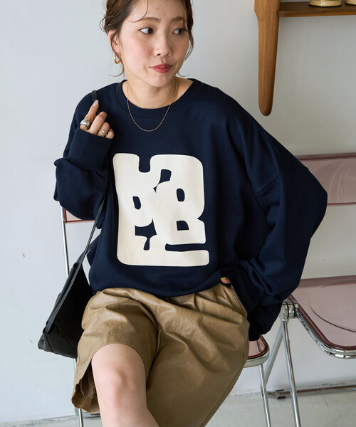 FREAK'S STORE(フリークスストア)の「限定展開 SPRYBOX フロッキー ロゴ 裏毛 スウェット(スウェット・レディース・ブラック/ブラウン/グレー/ネイビー/ナチュラル・フリ-)」の21枚目の写真