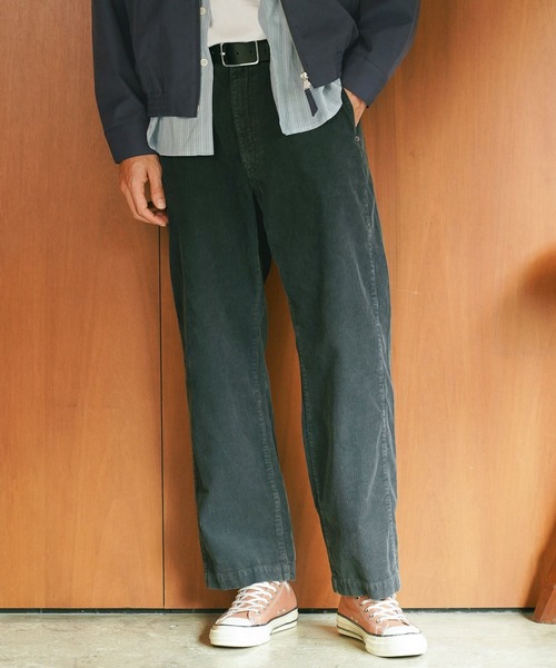 BAYFLOW（ベイフロー）の「コーデュロイセミワイドパンツ（その他パンツ・メンズ・ブラック/ブルー・MEDIUM/LARGE）」の2枚目の写真